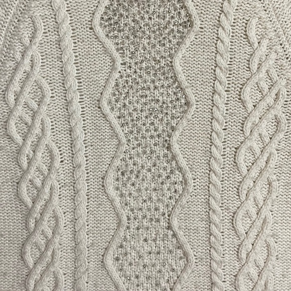 J.Crew Factory Embellished Cable Knit Sweater - Picture 2 of 8